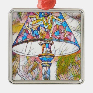 Adorno Metálico Sombra de lámpara artística fresca del vitral