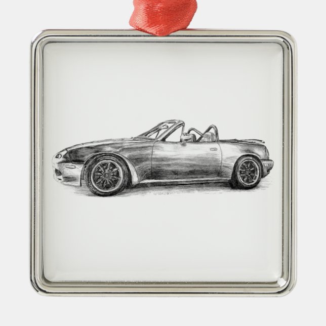 Adorno Metálico Sombra de plata MX5 (Frente)