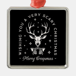 Adorno Metálico Sombrío esqueleto de reno de Navidades góticos neg