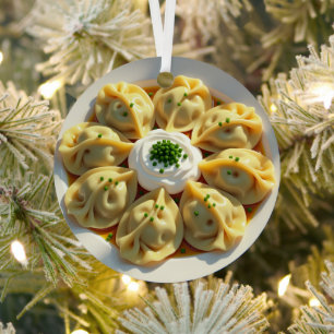 Adorno Metálico ¡Somos un Pierogi Perfecto! Navidades divertidos