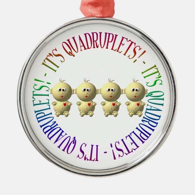 Adorno Metálico ¡Son cuatrillizos! (Frente)