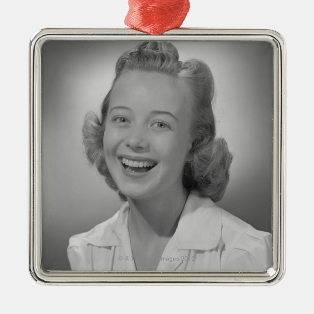 Adorno Metálico Sonrisa de la mujer (Frente)