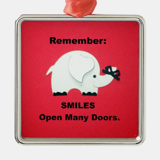 Adorno Metálico ¡Sonrisas abren muchas puertas! (Frente)