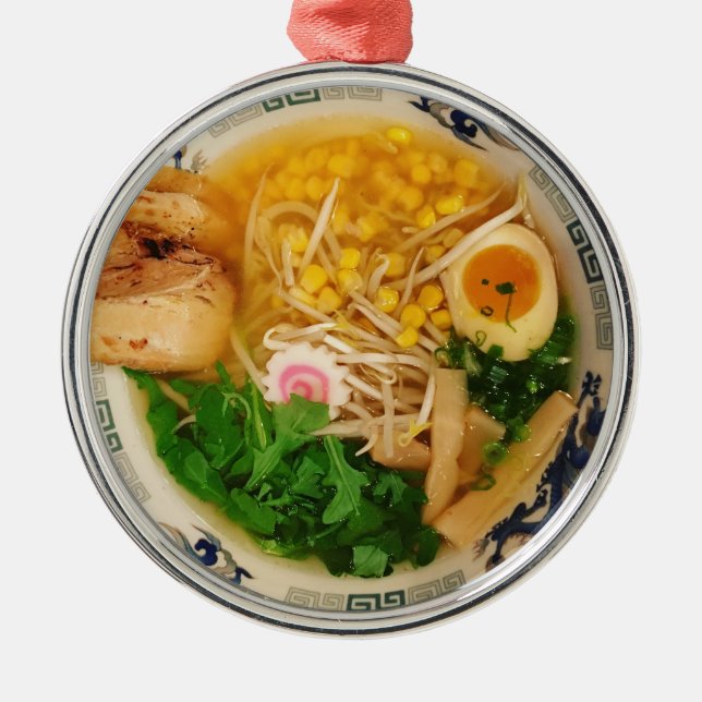 Adorno Metálico Sopa de fideos de cerdo Ramen (Frente)