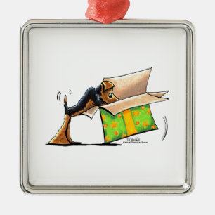 Adorno Metálico Sorpréndame Airedale Terrier galés