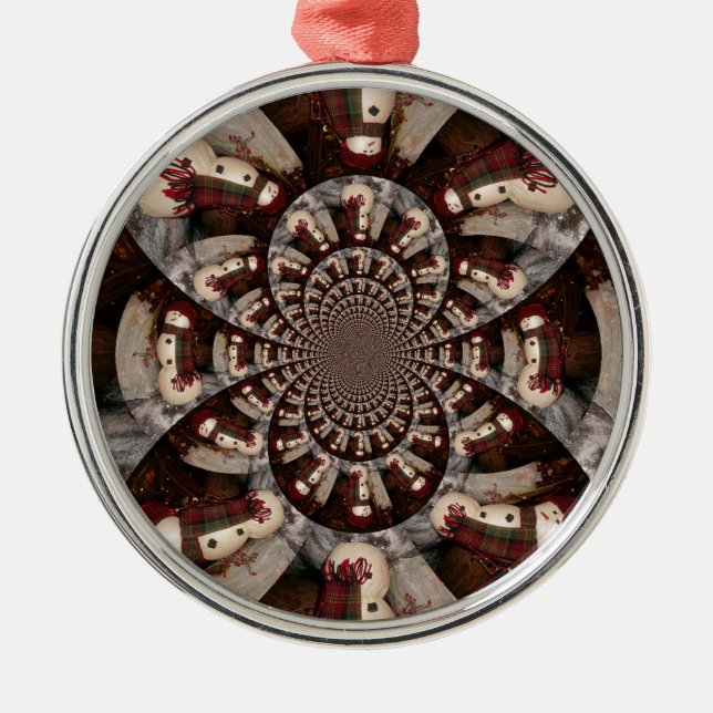 Adorno Metálico Sorprendente hombre de nieve (Frente)