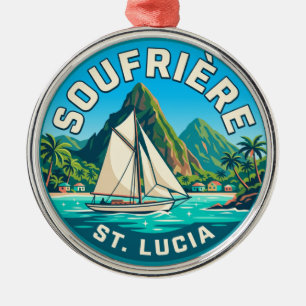 Adorno Metálico Soufrière Santa Lucía