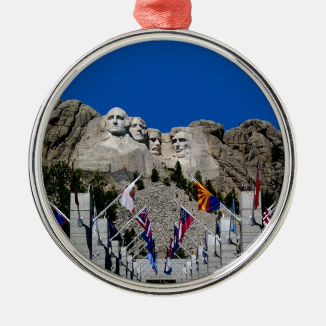 Adorno Metálico Souvenir de Mount Rushmore Dakota del Sur (Frente)