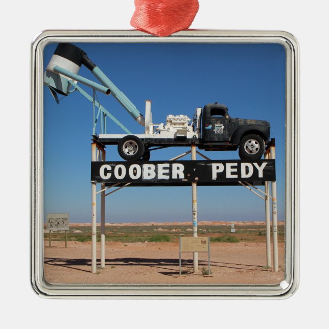 Adorno Metálico Souvenir personalizado de Coober Pedy (Frente)