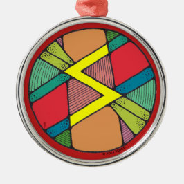 Adorno Metálico Sowilo de Art Nouveau