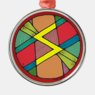 Adorno Metálico Sowilo de Art Nouveau