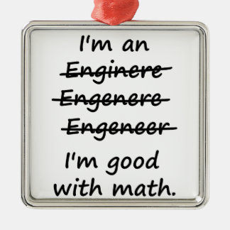 Adorno Metálico Soy ingeniero que soy bueno en la matemáticas
