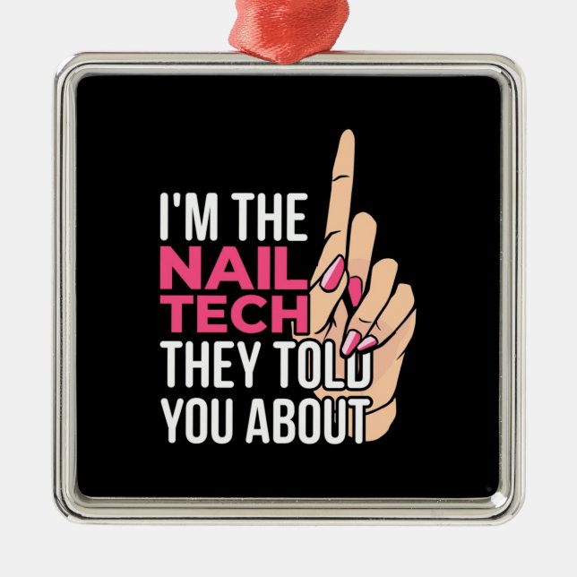 Adorno Metálico Soy La Tecnología Nail (Frente)
