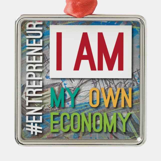Adorno Metálico Soy MI propia economía (Frente)