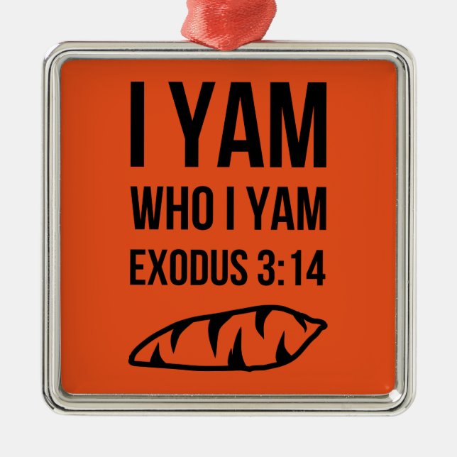 Adorno Metálico Soy quién soy humor del éxodo (Frente)