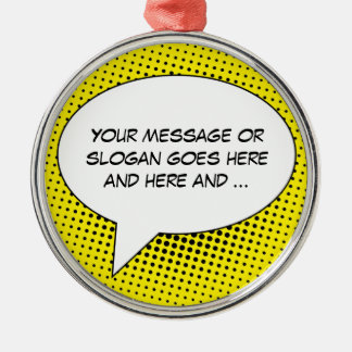Adorno Metálico Speech Bubble Your Message Template