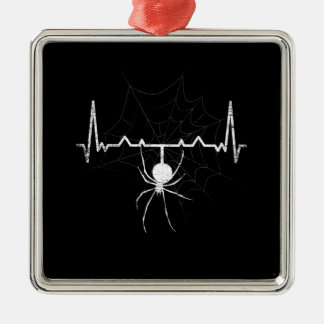 Adorno Metálico Spider Web Heartbeat Cobweb Spider Gift
