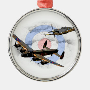 Adorno Metálico Spitfire y Lancaster