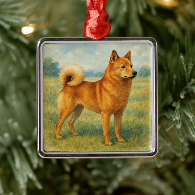 Adorno Metálico Spitz finlandés (Árbol)