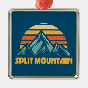 Adorno Metálico Split Mountain California Retro Turquesa