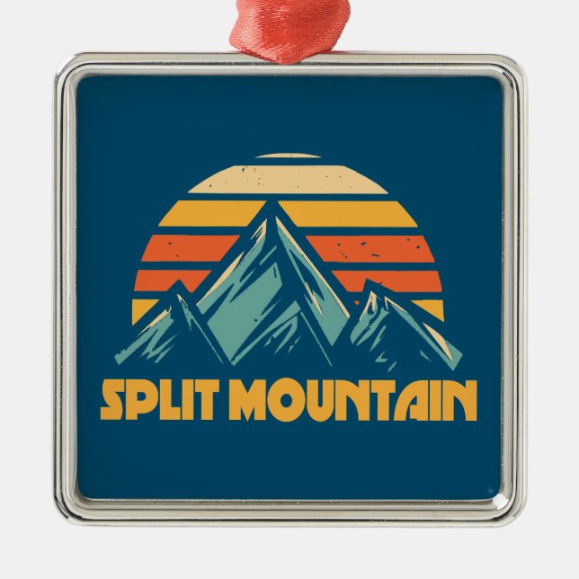 Adorno Metálico Split Mountain California Retro Turquesa (Frente)