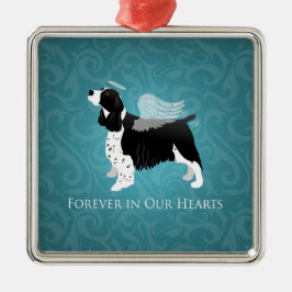 Adorno Metálico Springer Spaniel Angel Dog Mascota Memorial Design