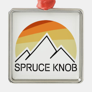 Adorno Metálico Spruce Knob Virginia Occidental Retro
