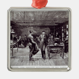 Adorno Metálico Sr. Edison, el electricista eminente