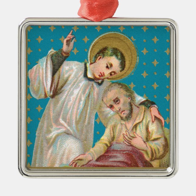 Adorno Metálico St. Aloysius Gonzaga & Plague Victim (M 006) (Frente)