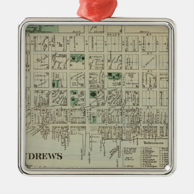 Adorno Metálico St Andrews NB (Frente)