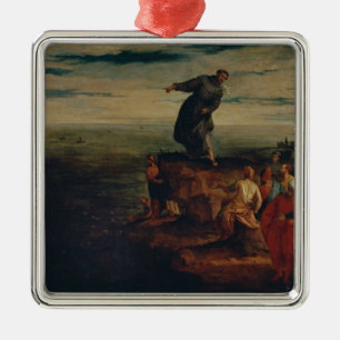 Adorno Metálico St Anthony que predica a los pescados, c.1580