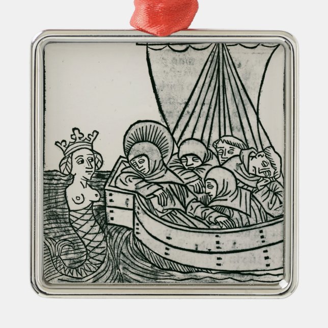 Adorno Metálico St. Brendan y la sirena (Frente)