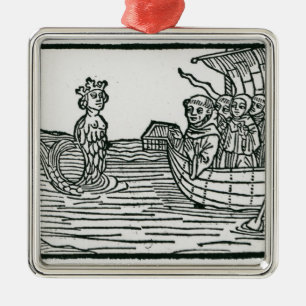 Adorno Metálico St. Brendan y la sirena