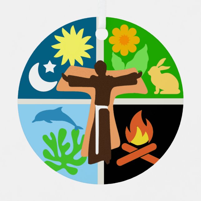 Adorno Metálico St. Francis Canticle of Creation Ornament (Anverso)