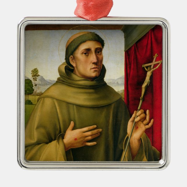 Adorno Metálico St Francis de Assissi, c.1490 (tempera en el (Frente)