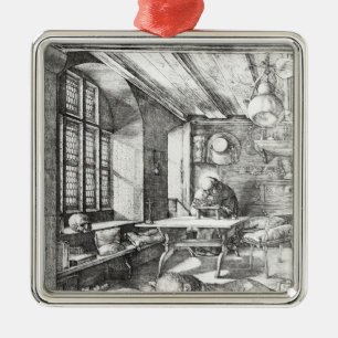 Adorno Metálico St. Jerome en su estudio, 1514