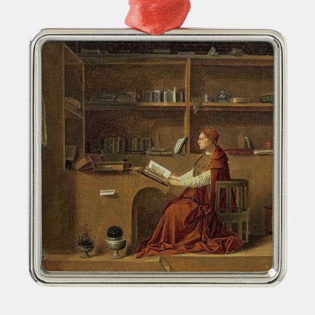 Adorno Metálico St Jerome en su estudio, c.1475 2 (Frente)