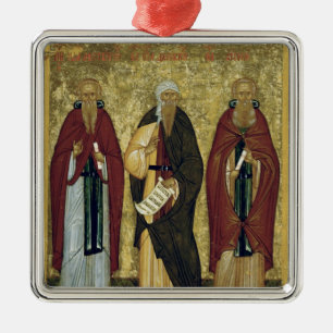 Adorno Metálico St. John Climacus St. John de Damasco