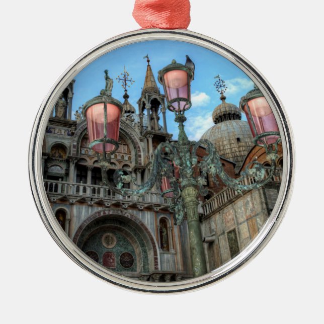 Adorno Metálico St. Marks and Lamp, Venecia, Italia (Frente)