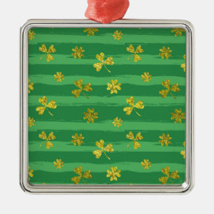 Adorno Metálico st patricks shamrock dorado