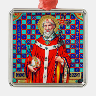 Adorno Metálico St. Thomas Becket en Casuble Rojo (K 34)
