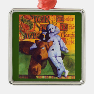 Adorno Metálico STAR OF WONDER Premium Square Ornament / Green