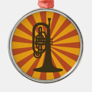 Adorno Metálico Starburst Mellophone Ornament