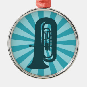 Adorno Metálico Starburst Tuba Ornament