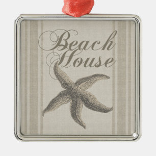 Adorno Metálico Starfish Beach House Seashore Coastre