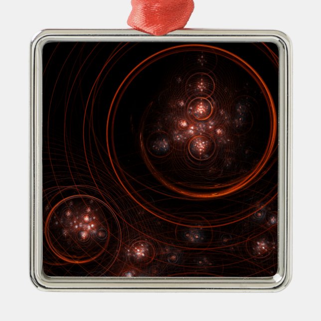 Adorno Metálico Starlight Abstract Art Square (Frente)