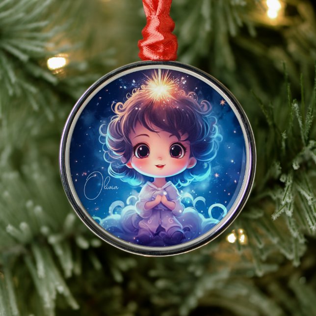Adorno Metálico Starry Little Princess Nighttime Girly Personaliza (Árbol)