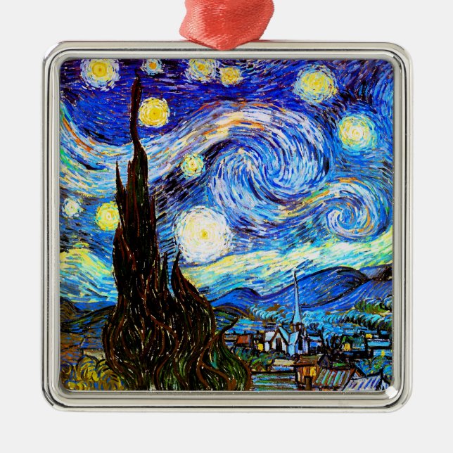 Adorno Metálico Starry Night Van Gogh Bella Artes (Frente)