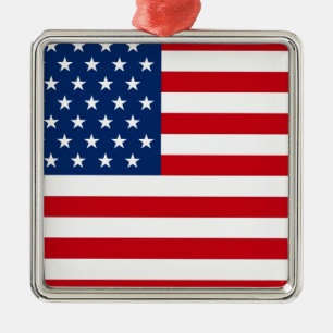 Adorno Metálico Stars and Stripes USA
