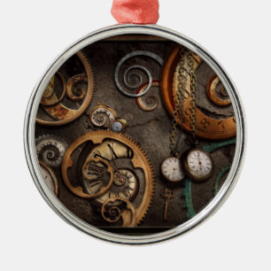 Adorno Metálico Steampunk - Abstracto - El tiempo es complicado